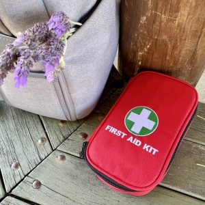 Pembrokeshire College Basic Aid Course. First aid kit with lavender