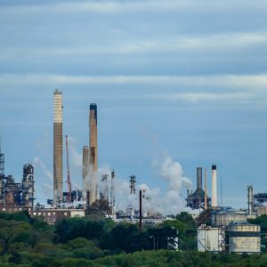 steel works in skyline