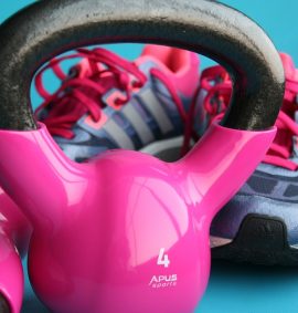 Kettle bells and trainers.