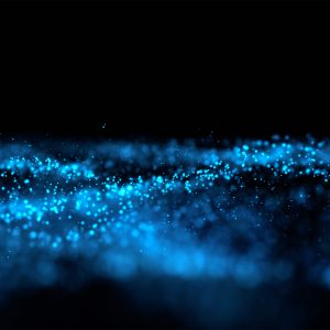 Abstract image of particles on dark background.