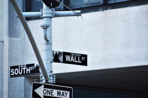 Street sign for Wall Street.
