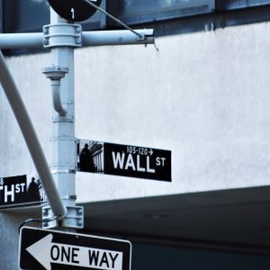 Street sign for Wall Street.