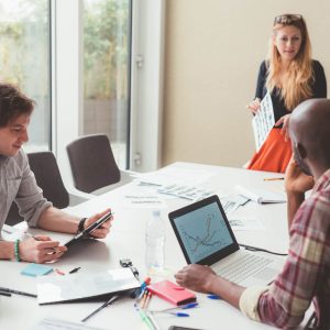 People in finance meeting