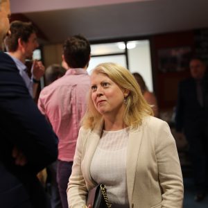 People talking at Skills and Talent programme launch.