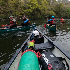 view of kayaks