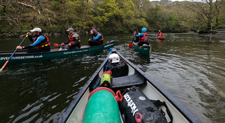 view of kayaks