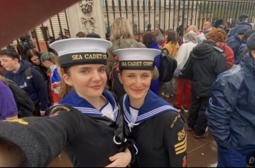 Maisie left at the King’s Coronation dressed in her Sea Cadets uniform