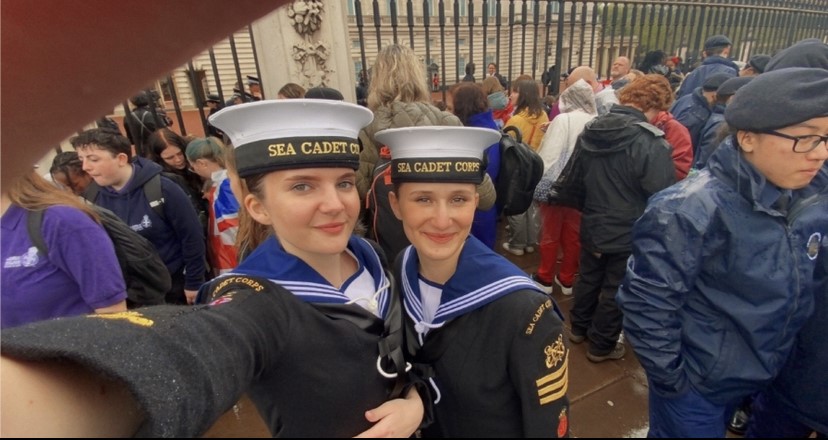 Maisie left at the King’s Coronation dressed in her Sea Cadets uniform