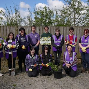 Animal Learners planting trees at Folly Farm