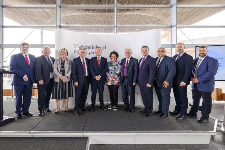 Group photo in Senedd.