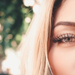 Woman - half face in frame