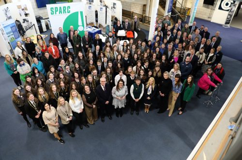 Fay Jones MP with SPARC Alliance members, Employers, pupils from secondary schools across Pembrokeshire and Pembrokeshire College Principal Barry Walters