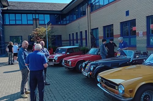 classic cars outside college