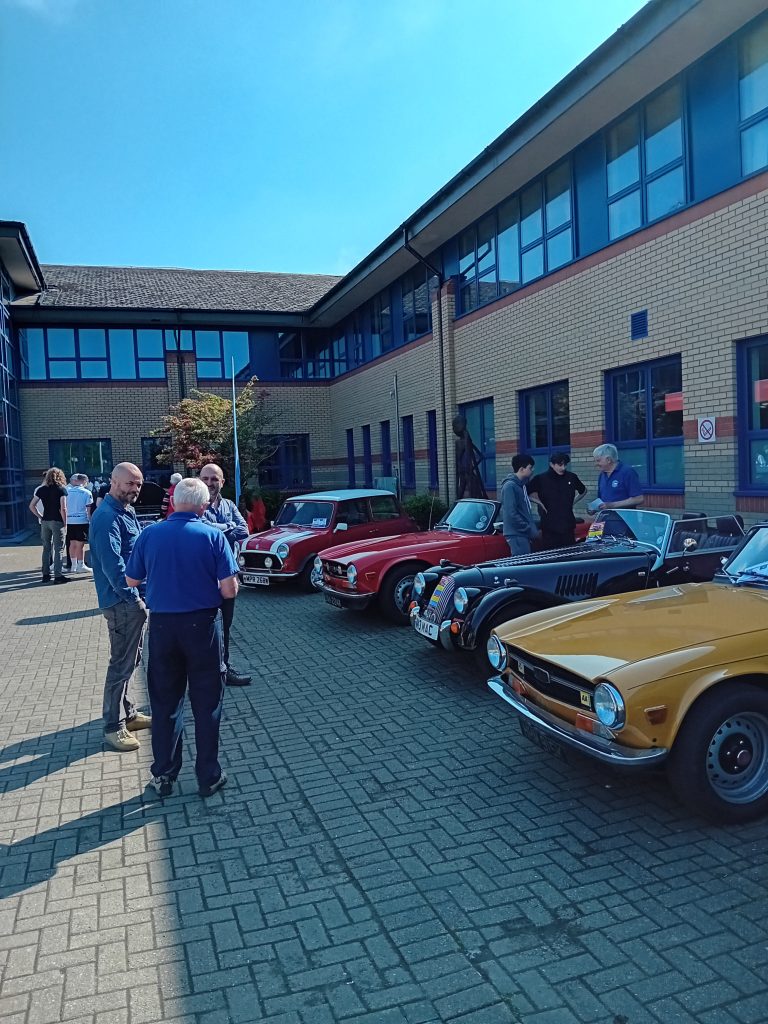 classic cars outside college