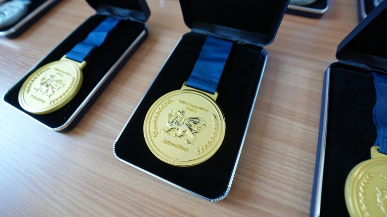 World Skills UK Gold Medal in Blue Case