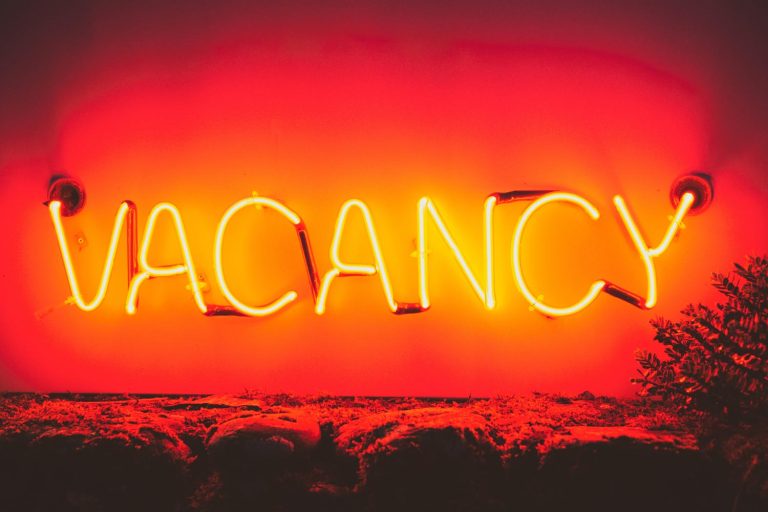 Neon vacancy sign.