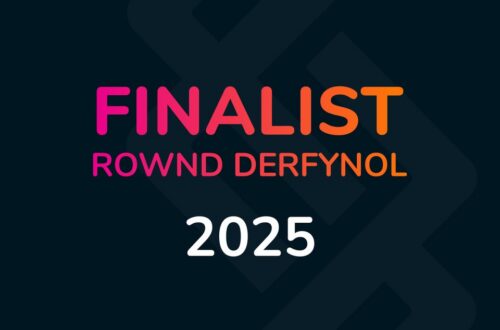 Wales Stem Awards logo with text: Finalist 2025