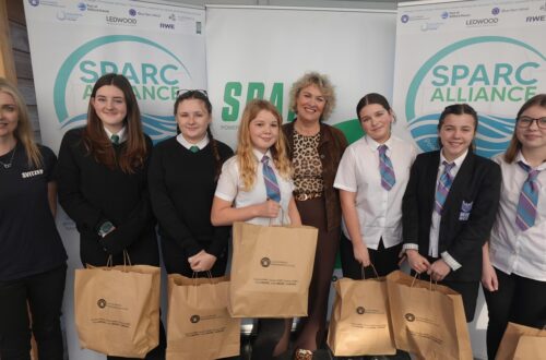 oung women taking part in the Powering Futures initiative at Pembrokeshire College