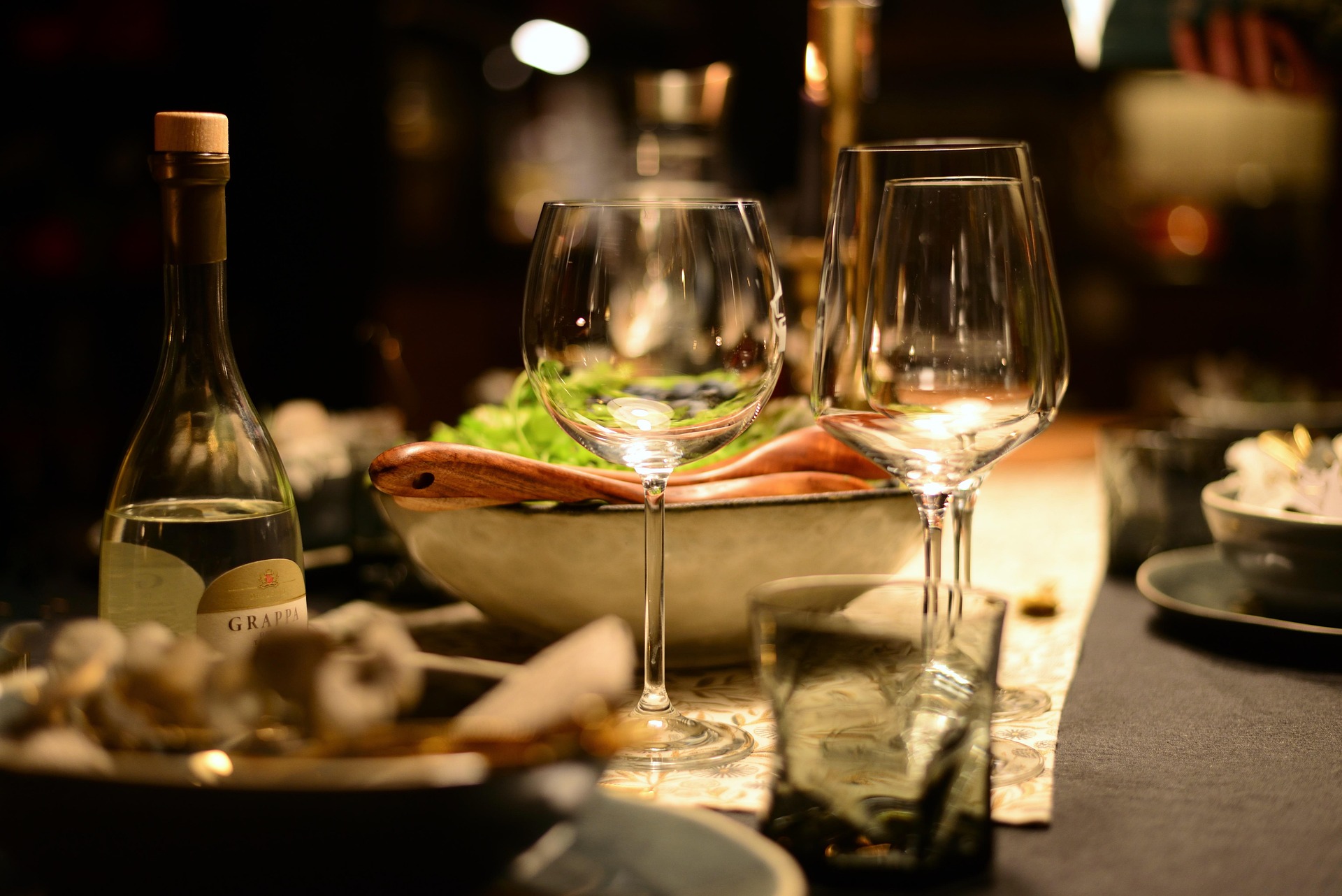 table laid for dinner